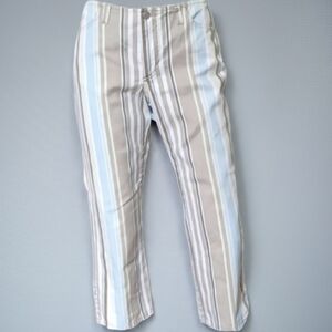 Jordache Striped No Waistband crop jeans